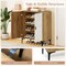 4-Tier Farmhouse Shoe Cabinet with Metal Legs & Removable Shelves